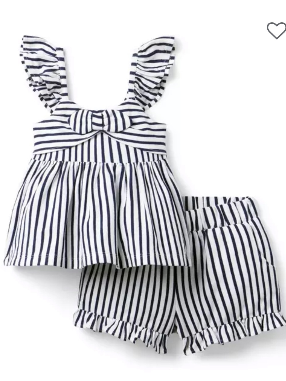 Janie and Jack Black and White Striped Girls Two-Piece Set